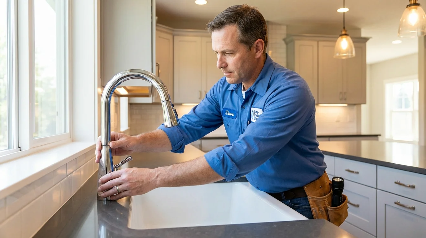 Kitchen faucet installation by Johns Plumbing LLC in Modesto
