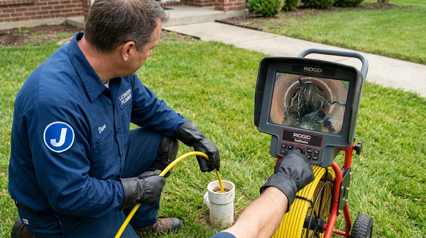 Sewer camera inspection being performed by Johns Plumbing LLC in Modesto